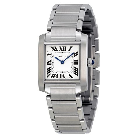 cartier tank silver watch|cartier tank française watch.